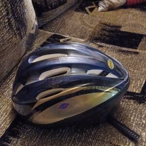 4/$30 Blue & Gold Bicycle Helmet - Size Medium